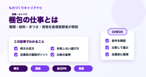 梱包の仕事とはの要点を図解したアイキャッチ画像
