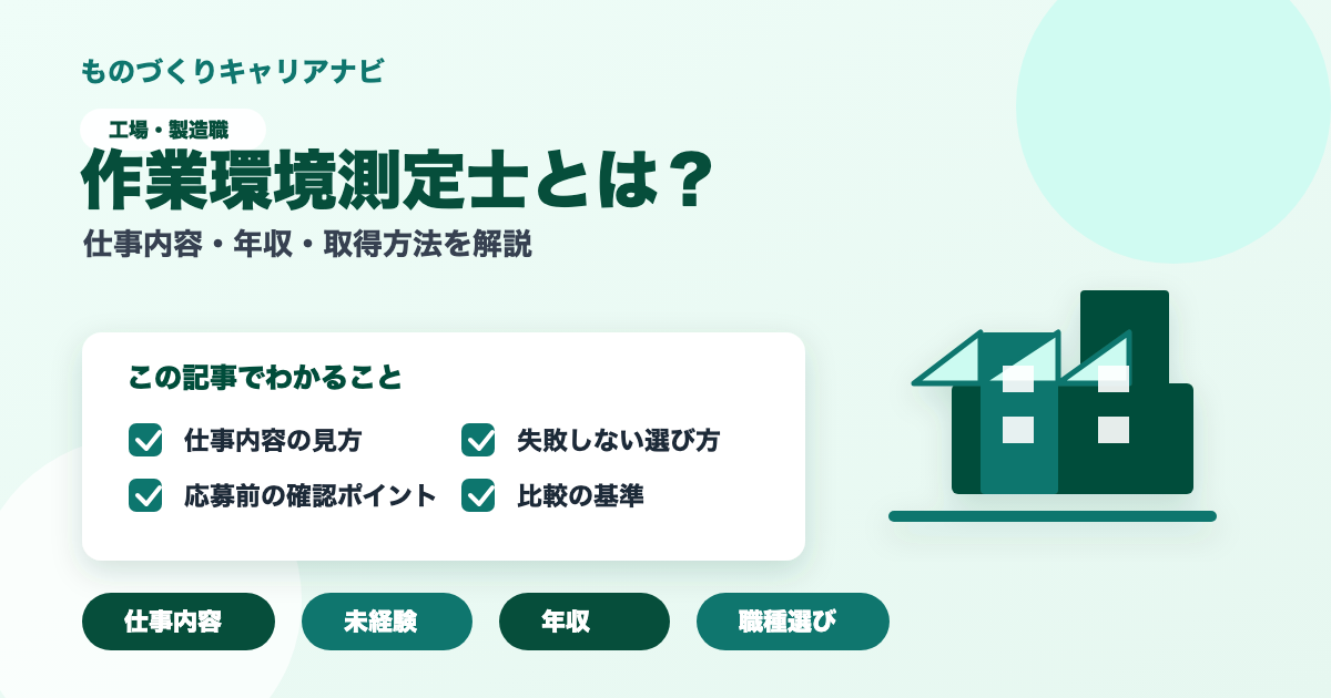 作業環境測定士とは？の要点を図解したアイキャッチ画像