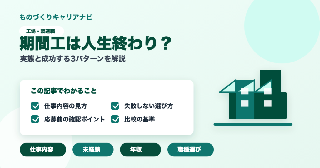 期間工は人生終わり？の要点を図解したアイキャッチ画像