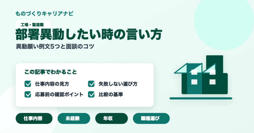 部署異動したい時の言い方の要点を図解したアイキャッチ画像