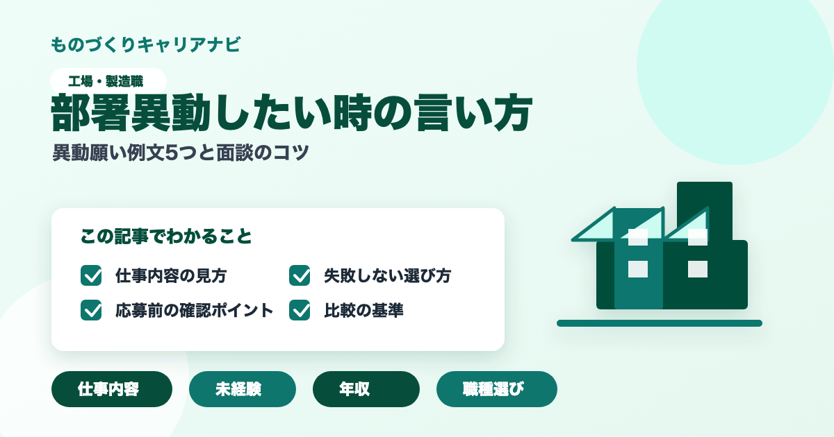 部署異動したい時の言い方の要点を図解したアイキャッチ画像