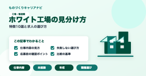 ホワイト工場の見分け方の要点を図解したアイキャッチ画像