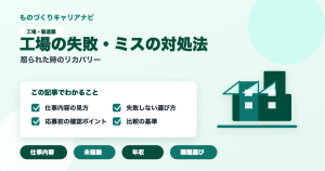 工場の失敗・ミスの対処法の要点を図解したアイキャッチ画像