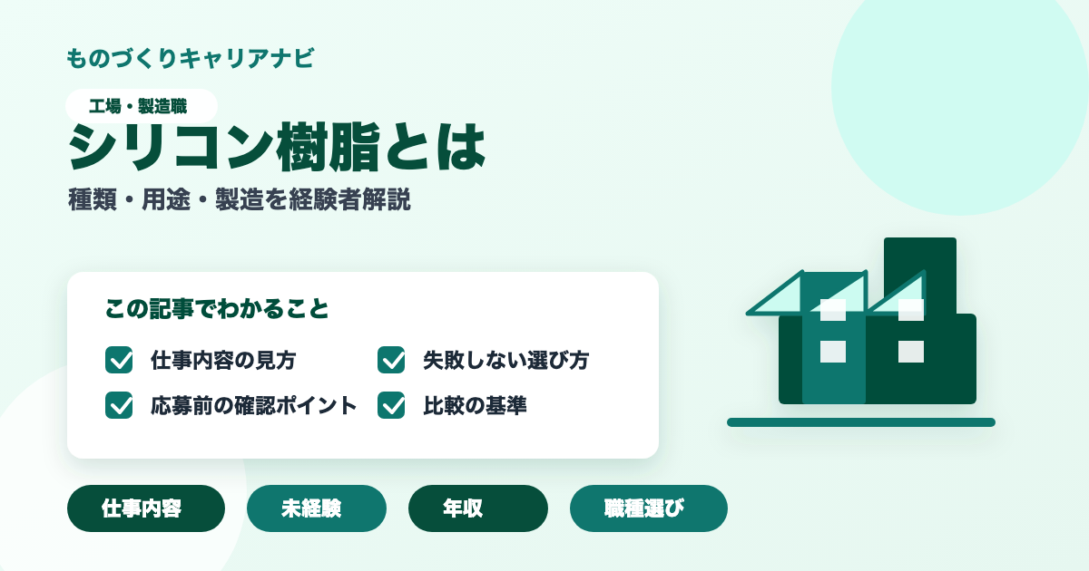 シリコン樹脂とはの要点を図解したアイキャッチ画像