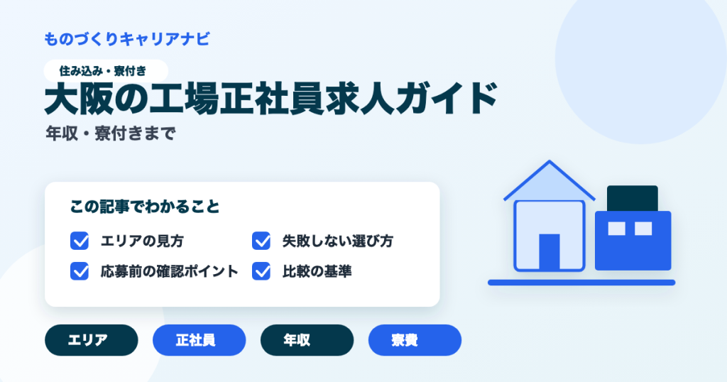 大阪の工場正社員求人ガイドの要点を図解したアイキャッチ画像
