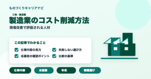 製造業のコスト削減方法の要点を図解したアイキャッチ画像