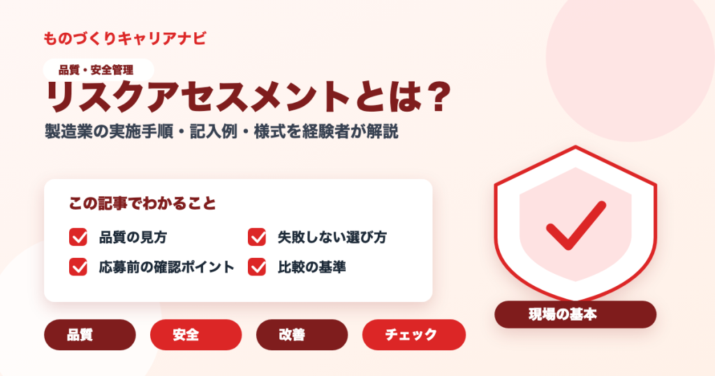 リスクアセスメントとは？の要点を図解したアイキャッチ画像