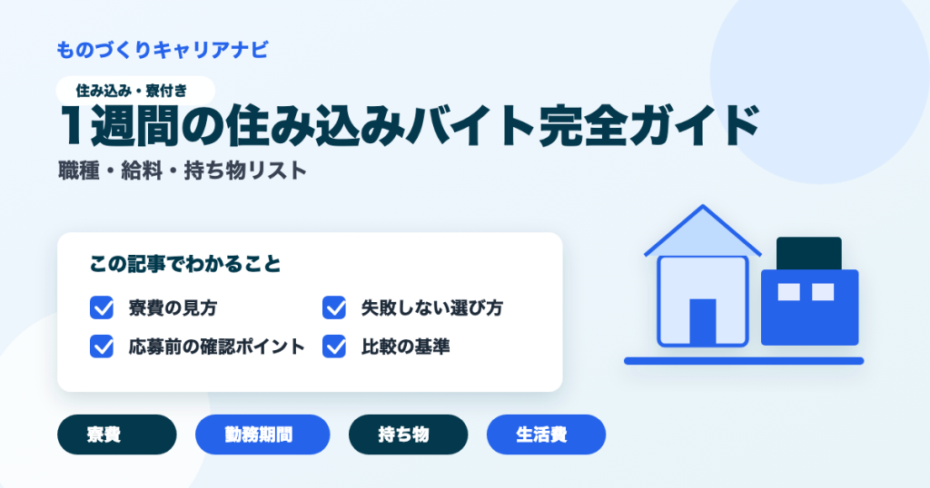 1週間の住み込みバイト完全ガイドの要点を図解したアイキャッチ画像