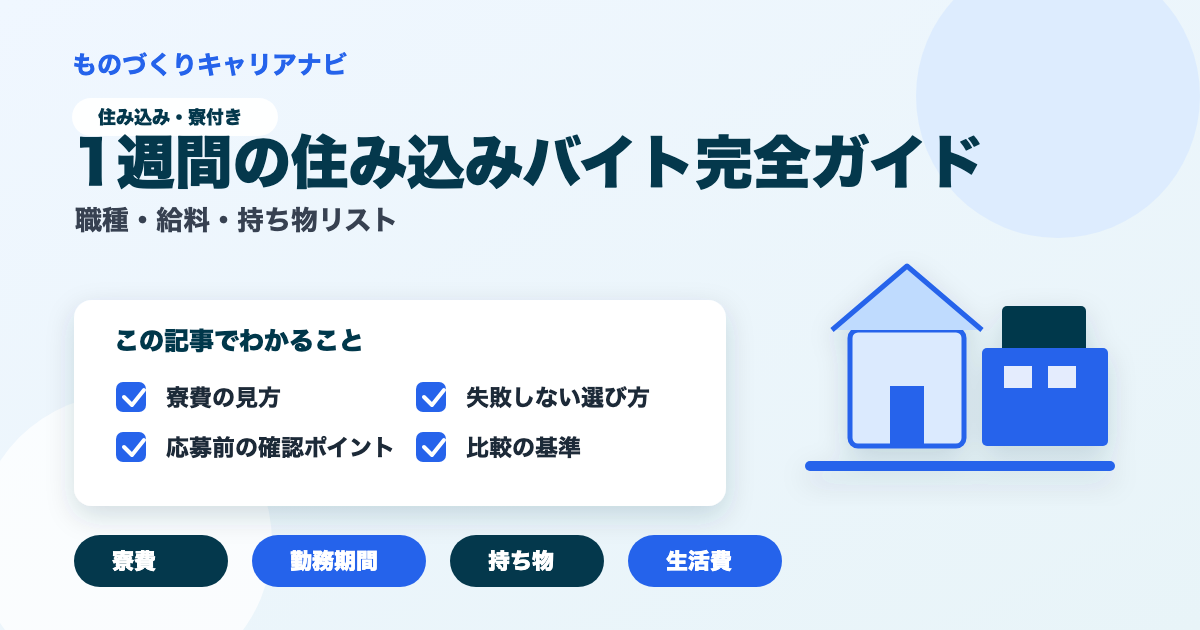 1週間の住み込みバイト完全ガイドの要点を図解したアイキャッチ画像