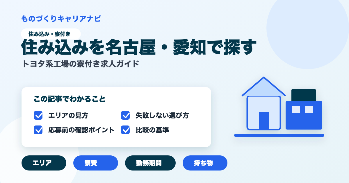 住み込みを名古屋・愛知で探すの要点を図解したアイキャッチ画像