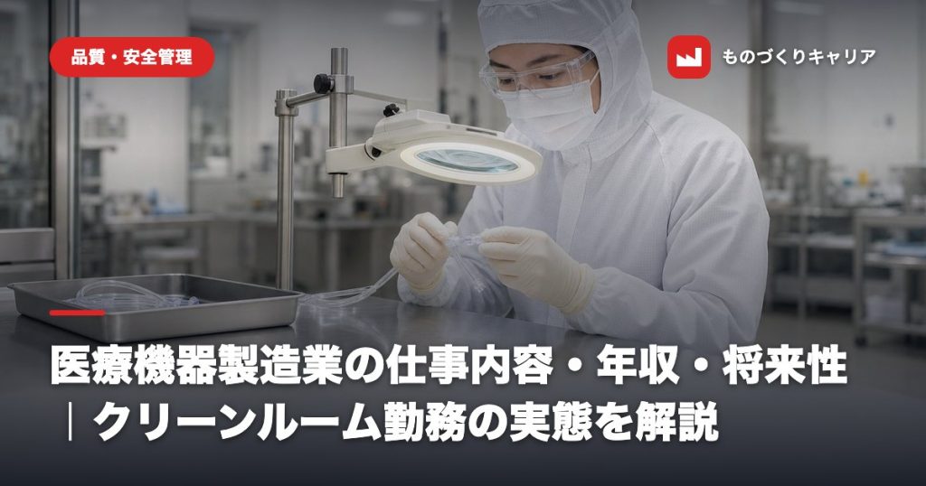 医療機器製造業の仕事内容・年収・将来性｜クリーンルーム勤務の実態を解説