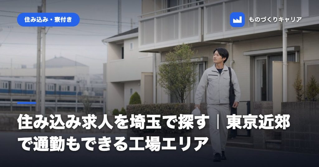 住み込み求人を埼玉で探す｜東京近郊で通勤もできる工場エリア