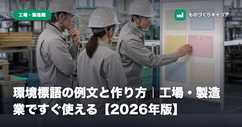 環境標語の例文と作り方｜工場・製造業ですぐ使える【2026年版】