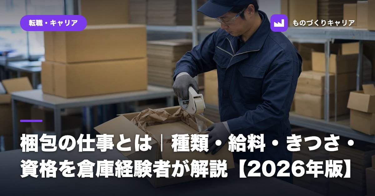 梱包の仕事とは｜種類・給料・きつさ・資格を倉庫経験者が解説【2026年版】