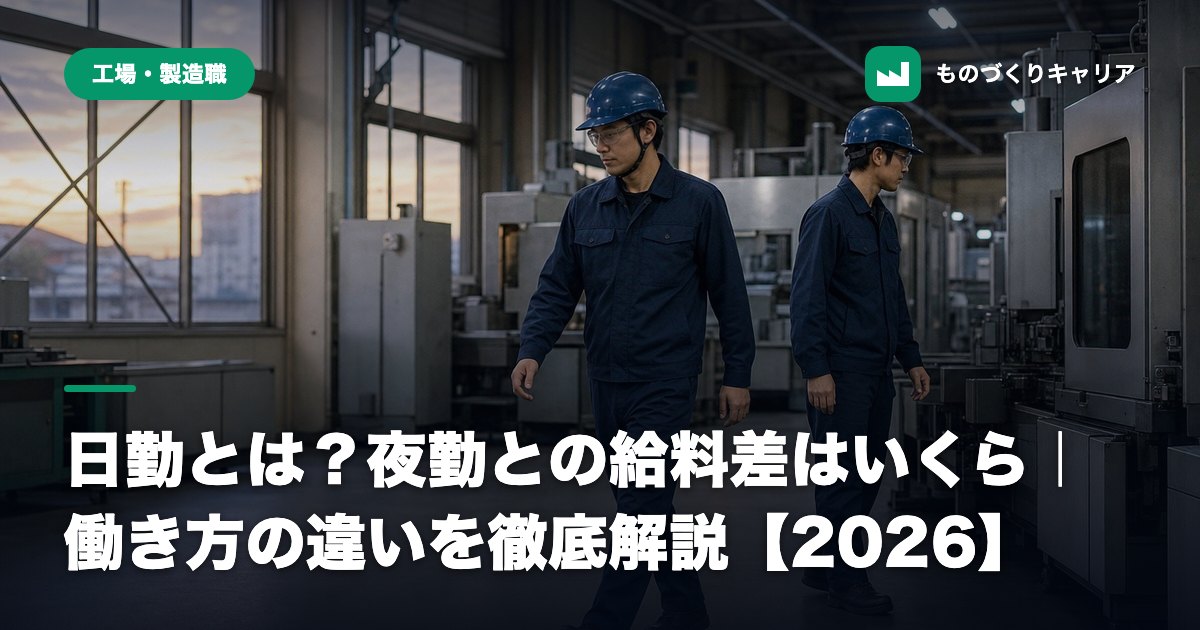 日勤とは？夜勤との給料差はいくら｜働き方の違いを徹底解説【2026】