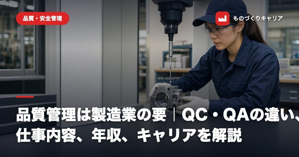 品質管理は製造業の要｜QC・QAの違い、仕事内容、年収、キャリアを解説