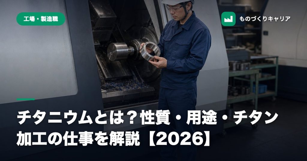 チタニウムとは？性質・用途・チタン加工の仕事を解説【2026】