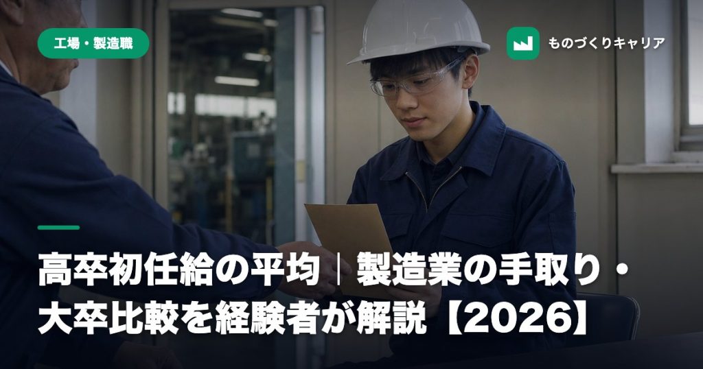 高卒初任給の平均｜製造業の手取り・大卒比較を経験者が解説【2026】