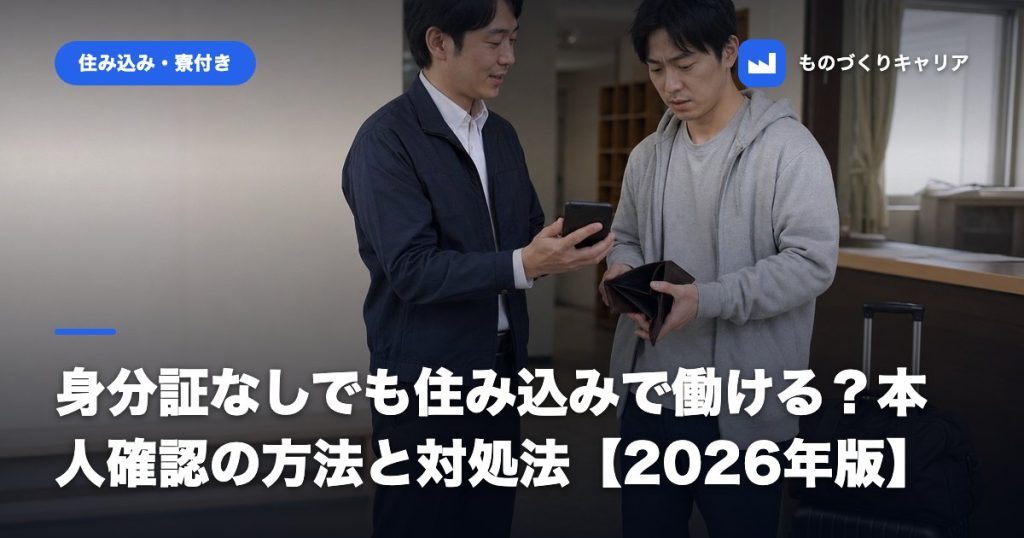 身分証なしでも住み込みで働ける？本人確認の方法と対処法【2026年版】
