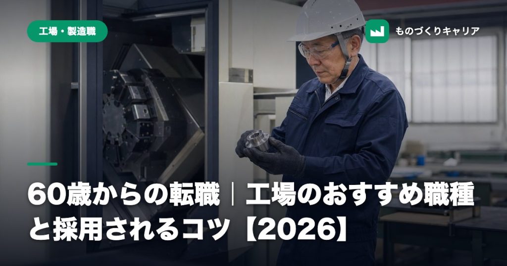 60歳からの転職｜工場のおすすめ職種と採用されるコツ【2026】