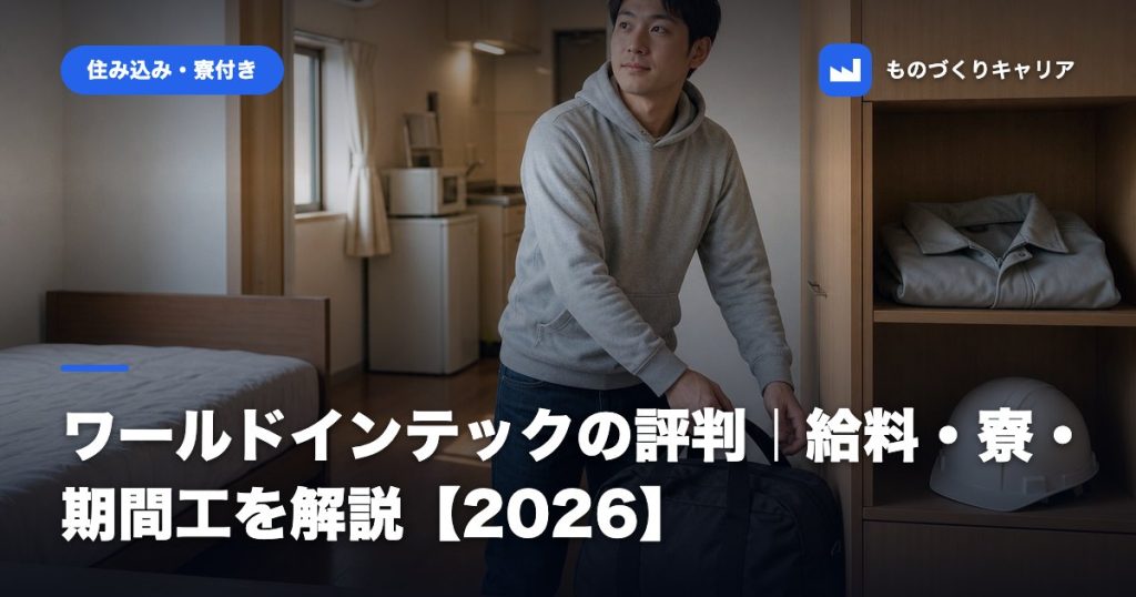 ワールドインテックの評判｜給料・寮・期間工を解説【2026】