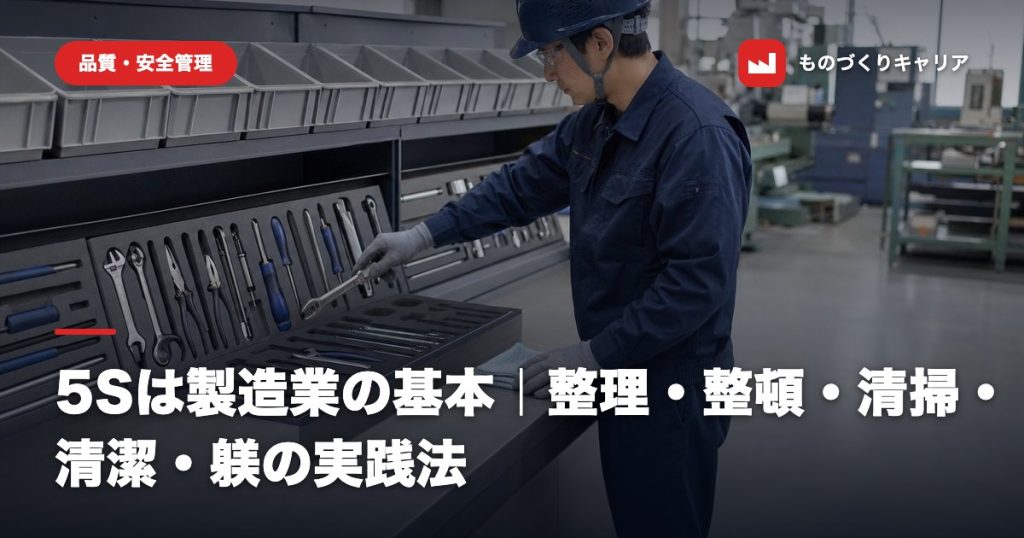 5Sは製造業の基本｜整理・整頓・清掃・清潔・躾の実践法
