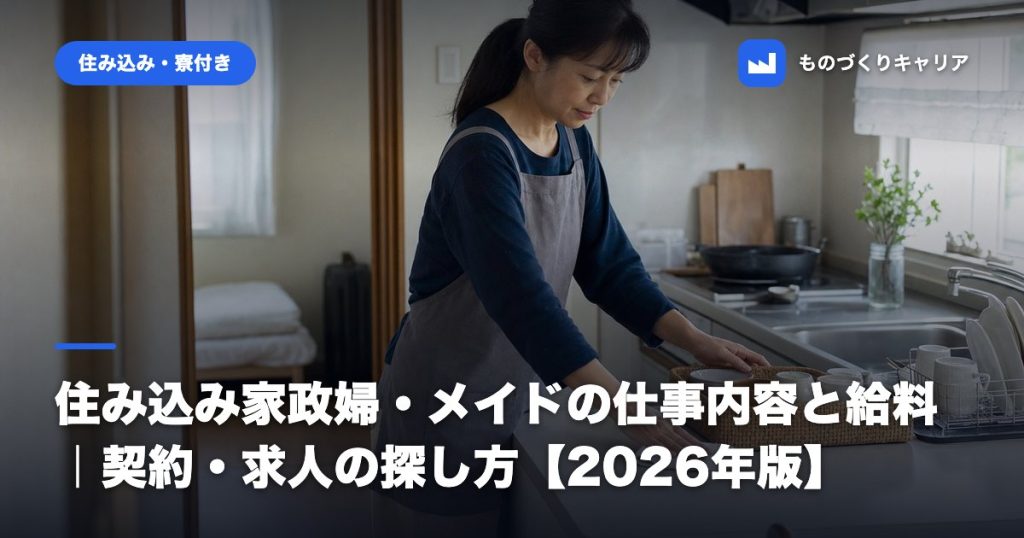 住み込み家政婦・メイドの仕事内容と給料｜契約・求人の探し方【2026年版】
