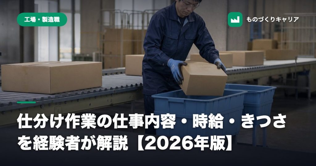 仕分け作業の仕事内容・時給・きつさを経験者が解説【2026年版】