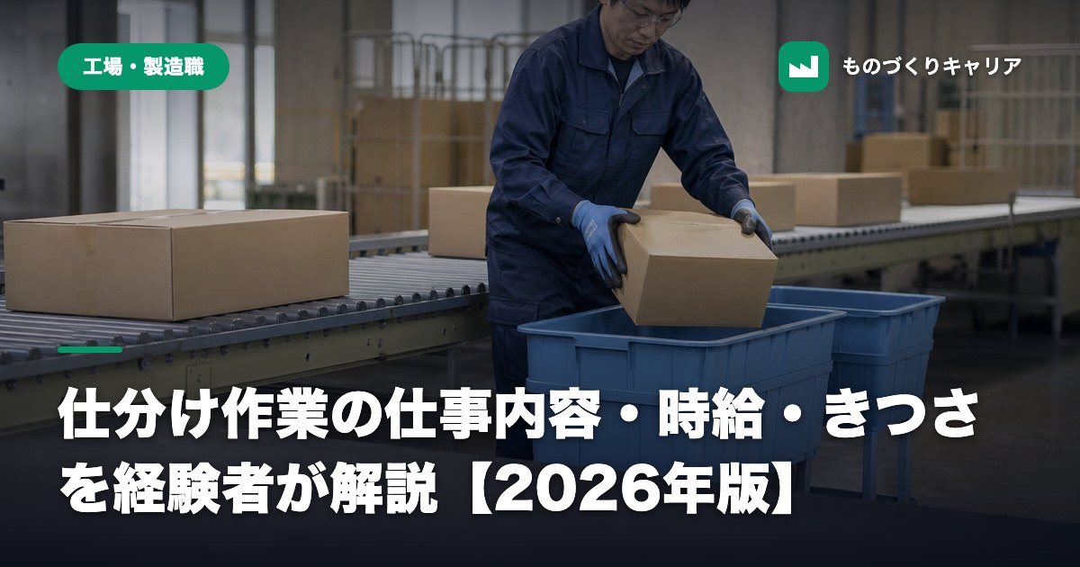 仕分け作業の仕事内容・時給・きつさを経験者が解説【2026年版】