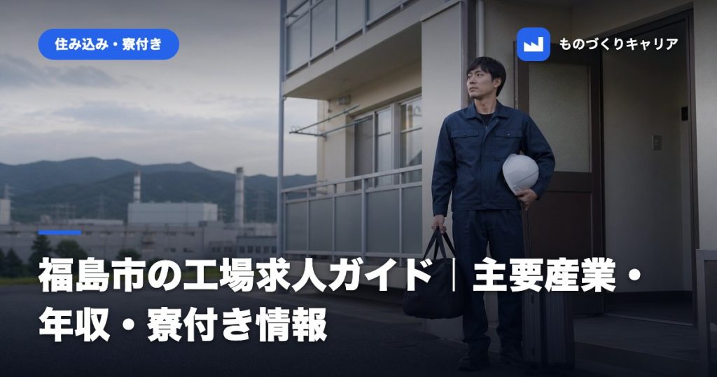 福島市の工場求人ガイド｜主要産業・年収・寮付き情報