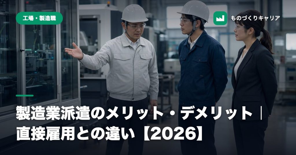 製造業派遣のメリット・デメリット｜直接雇用との違い【2026】