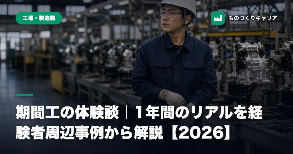 期間工の体験談｜1年間のリアルを経験者周辺事例から解説【2026】