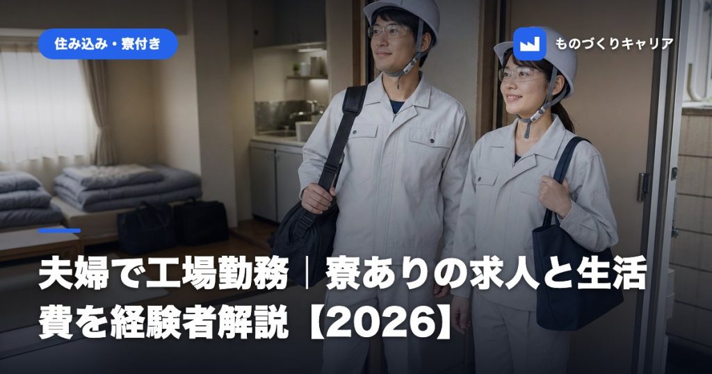 夫婦で工場勤務｜寮ありの求人と生活費を経験者解説【2026】