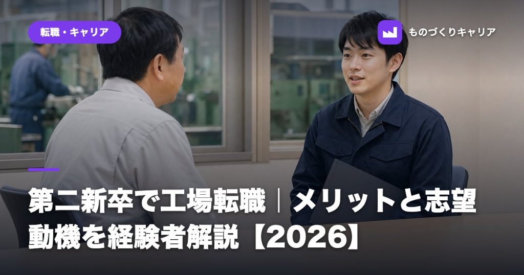 第二新卒で工場転職｜メリットと志望動機を経験者解説【2026】