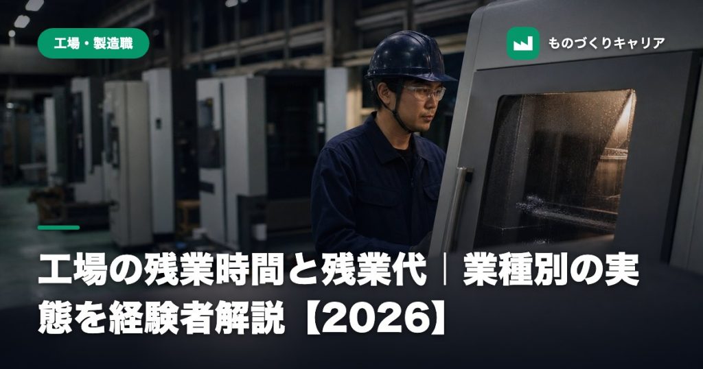 工場の残業時間と残業代｜業種別の実態を経験者解説【2026】