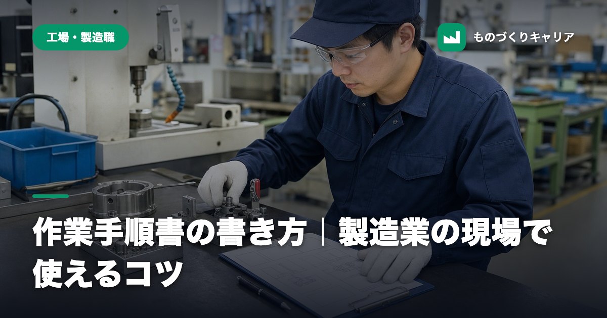 作業手順書の書き方｜製造業の現場で使えるコツ