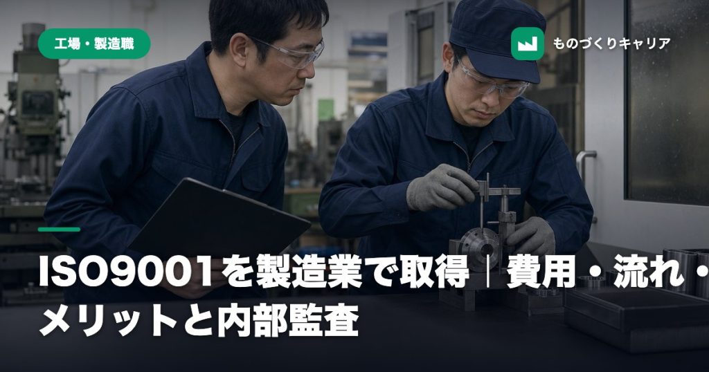 ISO9001を製造業で取得｜費用・流れ・メリットと内部監査