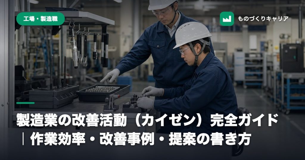 製造業の改善活動（カイゼン）完全ガイド｜作業効率・改善事例・提案の書き方