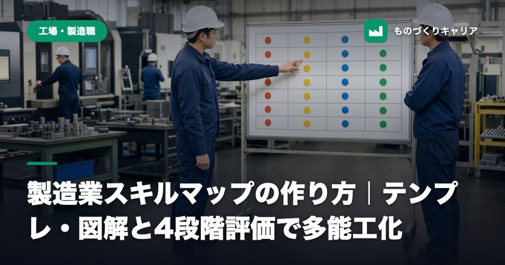 製造業スキルマップの作り方｜テンプレ・図解と4段階評価で多能工化
