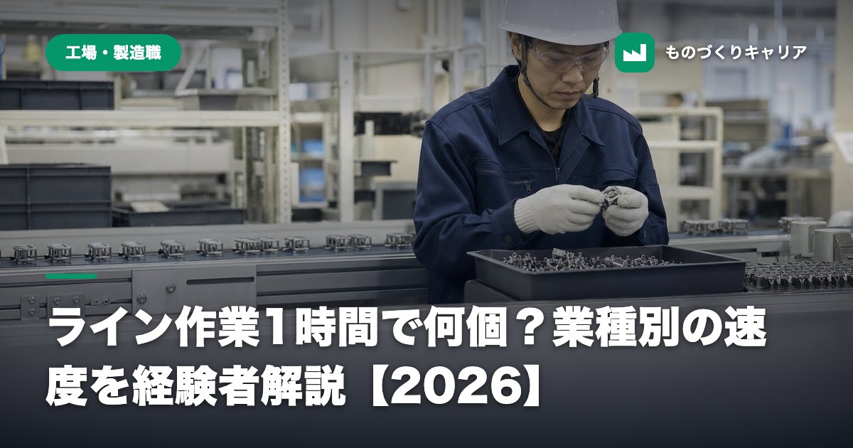 ライン作業1時間で何個?業種別の速度を経験者解説【2026】