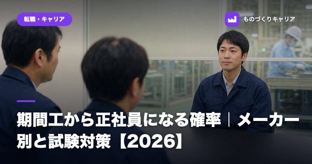 期間工から正社員になる確率｜メーカー別と試験対策【2026】