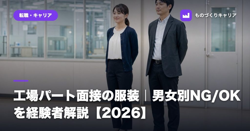 工場パート面接の服装｜男女別NG/OKを経験者解説【2026】