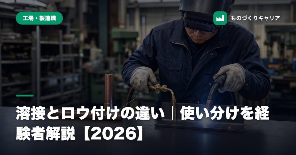 溶接とロウ付けの違い｜使い分けを経験者解説【2026】