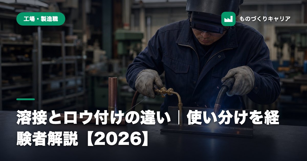 溶接とロウ付けの違い|使い分けを経験者解説【2026】