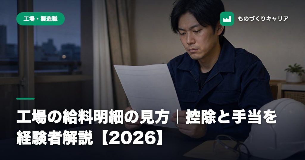 工場の給料明細の見方｜控除と手当を経験者解説【2026】