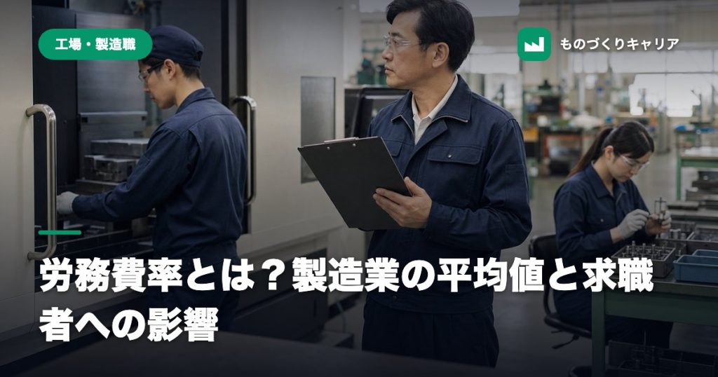 労務費率とは？製造業の平均値と求職者への影響
