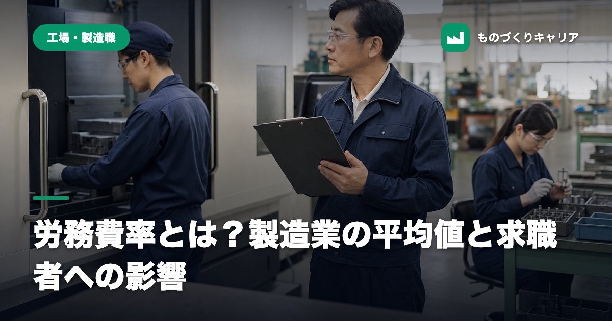 労務費率とは？製造業の平均値と求職者への影響