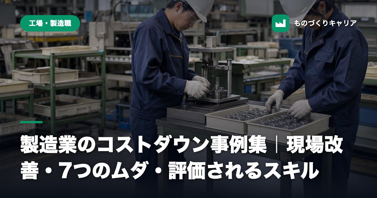 製造業のコストダウン事例集｜現場改善・7つのムダ・評価されるスキル