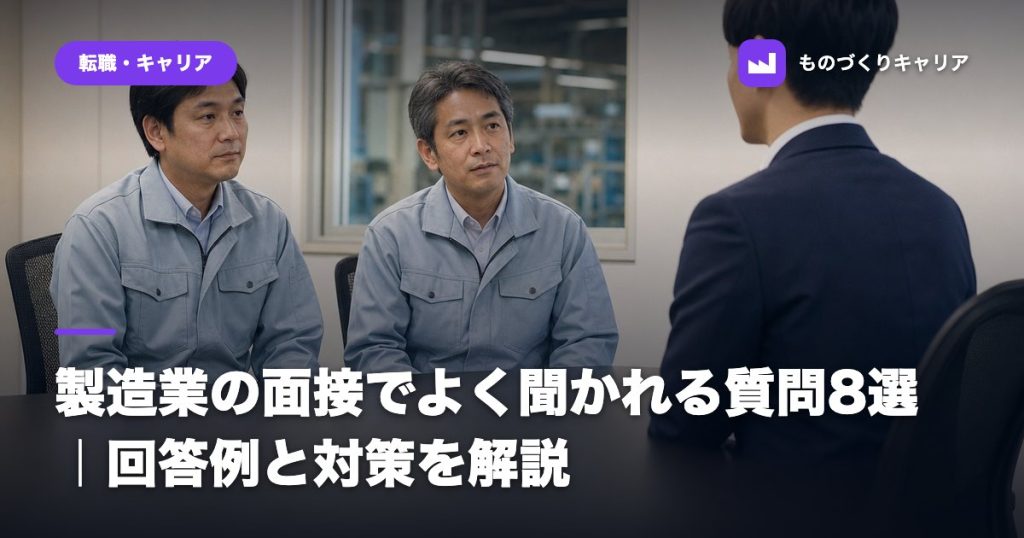 製造業の面接でよく聞かれる質問8選｜回答例と対策を解説