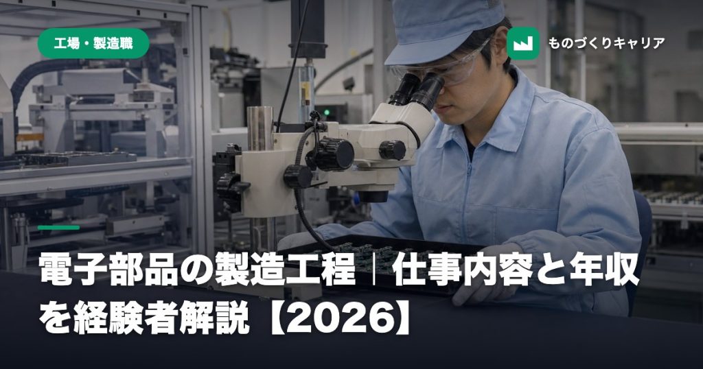 電子部品の製造工程｜仕事内容と年収を経験者解説【2026】